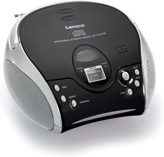 persoon restaurant Wiskundig Lenco SCD-24 - Draagbare radio CD speler met AUX-uitgang - Zwart/zilver |  bol.com