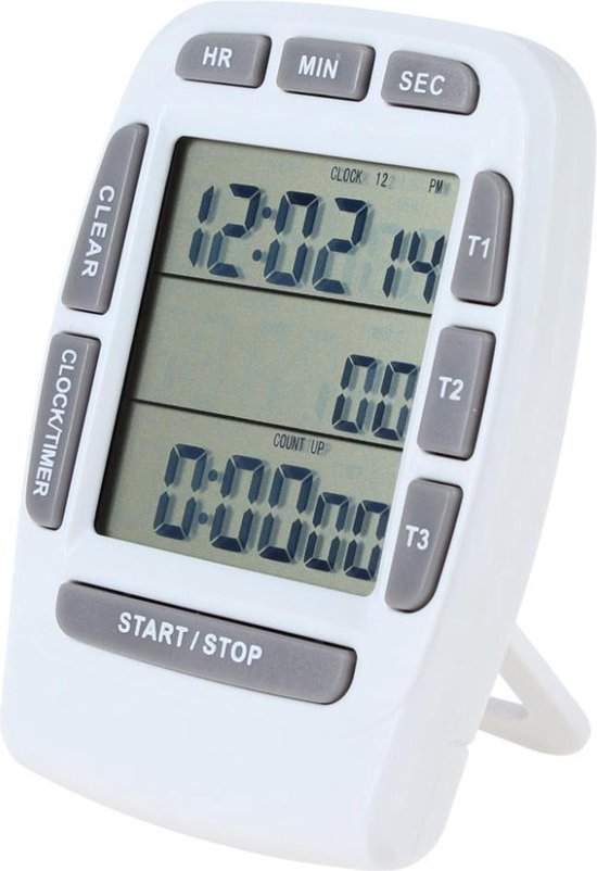Digitale Kookwekker met 3 Kanalen / Eierwekker 3kanaals Timer
