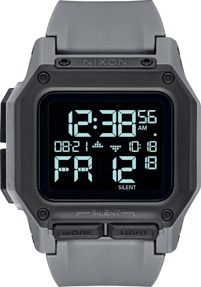 Nixon Regulus A118632 - Horloge - Siliconen - Grijs - 46mm