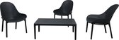 PAZOON Sky stoel loungeset - 4-delig - Antraciet