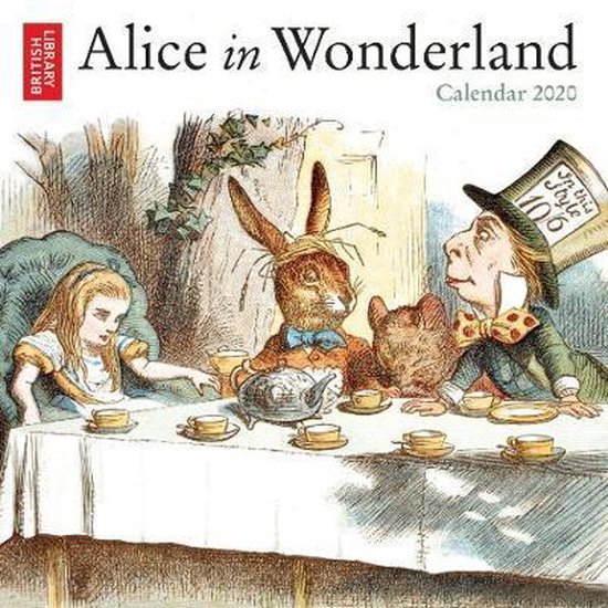 british-library-alice-in-wonderland-mini-wall-calendar-2020-art