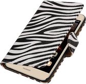 Mobieletelefoonhoesje.nl - Huawei Ascend Y5 II Hoesje Zebra Bookstyle Wit