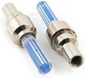 Fietswielverlichting firefly ventiel  LED lampjes blauw 2 stuks