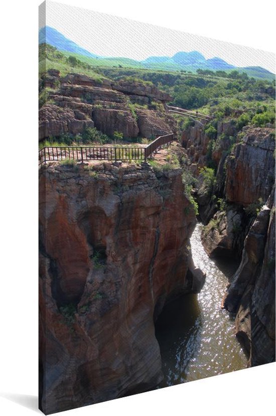 Bourke's Luck Nids de poule au Blyde River Canyon en Afrique Toile 80x120 cm - Tirage photo sur toile (Décoration murale salon / chambre)