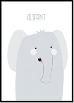 Poster olifant en tekst - A4