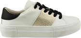 Braqeez 419211-500 Meisjes Lage Sneakers - Wit - Imitatieleer - Veters