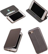 Grijs Folio Slim Stand bookcase TPU case voor Apple iPhone 7 hoesje