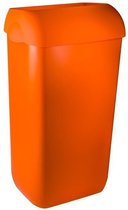 Poubelle WillieJan Marplast - Orange - 23 litres - avec couvercle caché - montage mural ou pose libre