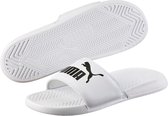 PUMA Popcat Slippers Unisex - PUMA White-PUMA Black - Maat 38