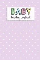 BABY Voedingslogboek op een paars met witte sterren achtergrond.