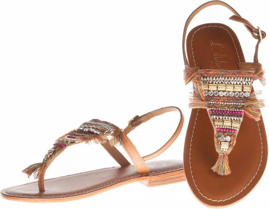 L'Atelier Tropezien - Ibiza sandalen - maat 38 - dames - bruin - leder |  bol.com