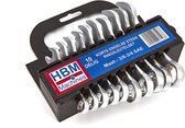 HBM 10 Delige Korte Engelse Steek en Ringsleutelset