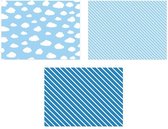 Placemats mix blauw (6 stuks) - 40x30 centimeter