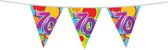 Haza Vlaggetjes - 70 jaar - leeftijd verjaardag - plastic - 10 meter