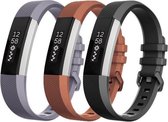 YONO Siliconen bandjes - Fitbit Alta (HR) - 3-pack - Small