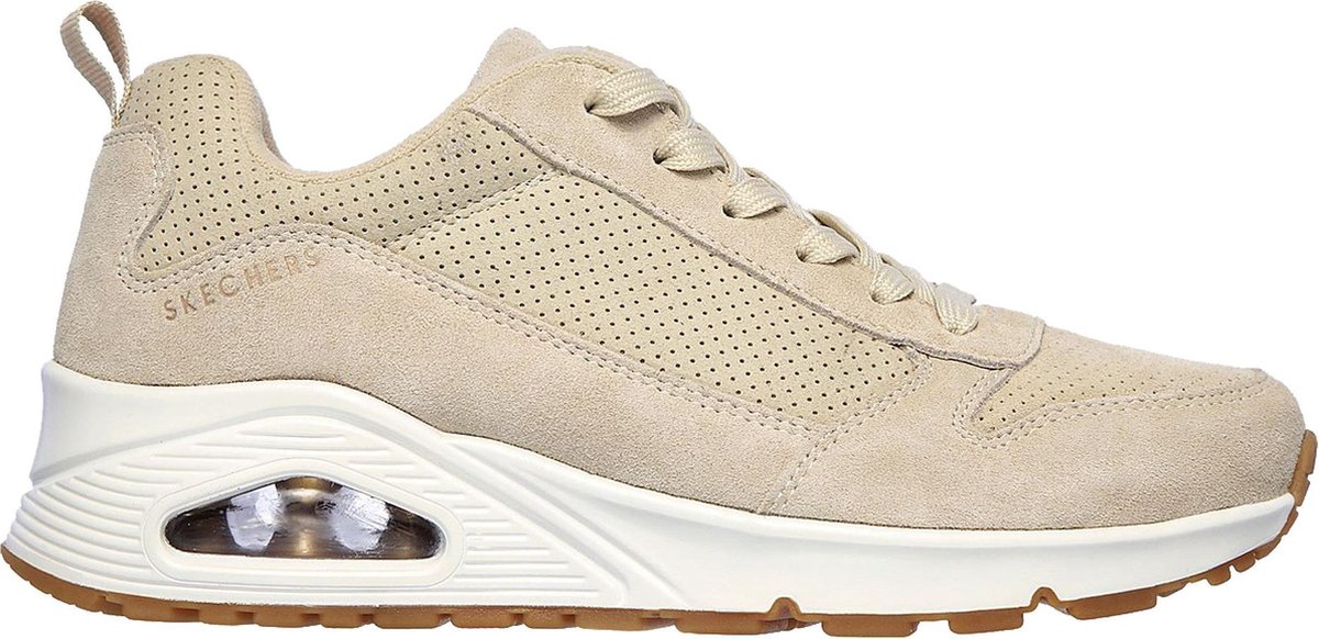 Skechers Uno dames sneaker - Beige - Maat 38