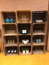 Originele Vintage Fruitkist set van 12 stuks