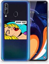 Silicone Back Cover Geschikt voor Samsung Galaxy A60 Popart Oh Yes