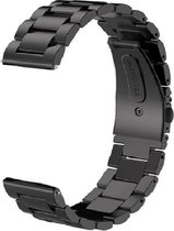 YONO Metalen Band Zwart geschikt voor Samsung Gear S3 en Galaxy Watch 46mm – Vervangende Schakel Armband