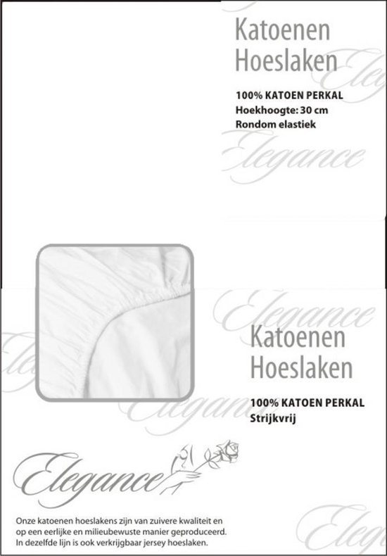 Eleganzzz Hoeslaken Katoen Perkal 35cm Hoekhoogte - grenat