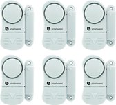 Ensemble de 6 systèmes d'alarme magnétiques compacts SMARTWARES pour portes, fenêtres, etc.