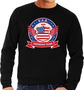 Zwarte USA drinking team sweater heren S