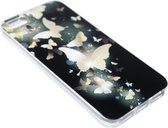 Goud vlinder hoesje siliconen Geschikt voor iPhone 5/ 5S/ SE