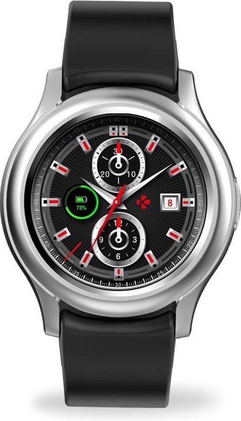 MyKronoz ZeRound 3 Smartwatch Zwart Zilver bol
