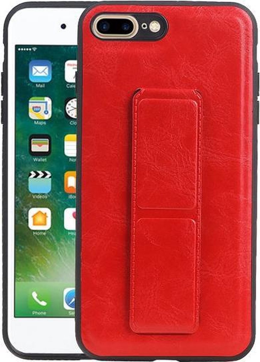 Grip Stand Hardcase Backcover voor iPhone 8 / 7 Plus Rood