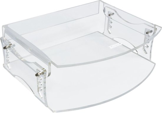 Socle/Surélévateur Pour Écran D'Ordinateur En Acrylique Transparent - Support Moniteur Jusqu'à 15 Kg