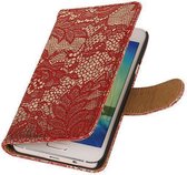 Lace Rood Huawei Ascend Mate 7 Book/Wallet Case/Cover Hoesje