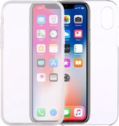 0,75 mm dubbelzijdig ultra-dunne transparante PC + TPU Case voor iPhone X / XS