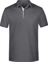Polo shirt Golf Pro premium grijs/wit voor heren - Grijze herenkleding - Werkkleding/zakelijke kleding polo t-shirt XL