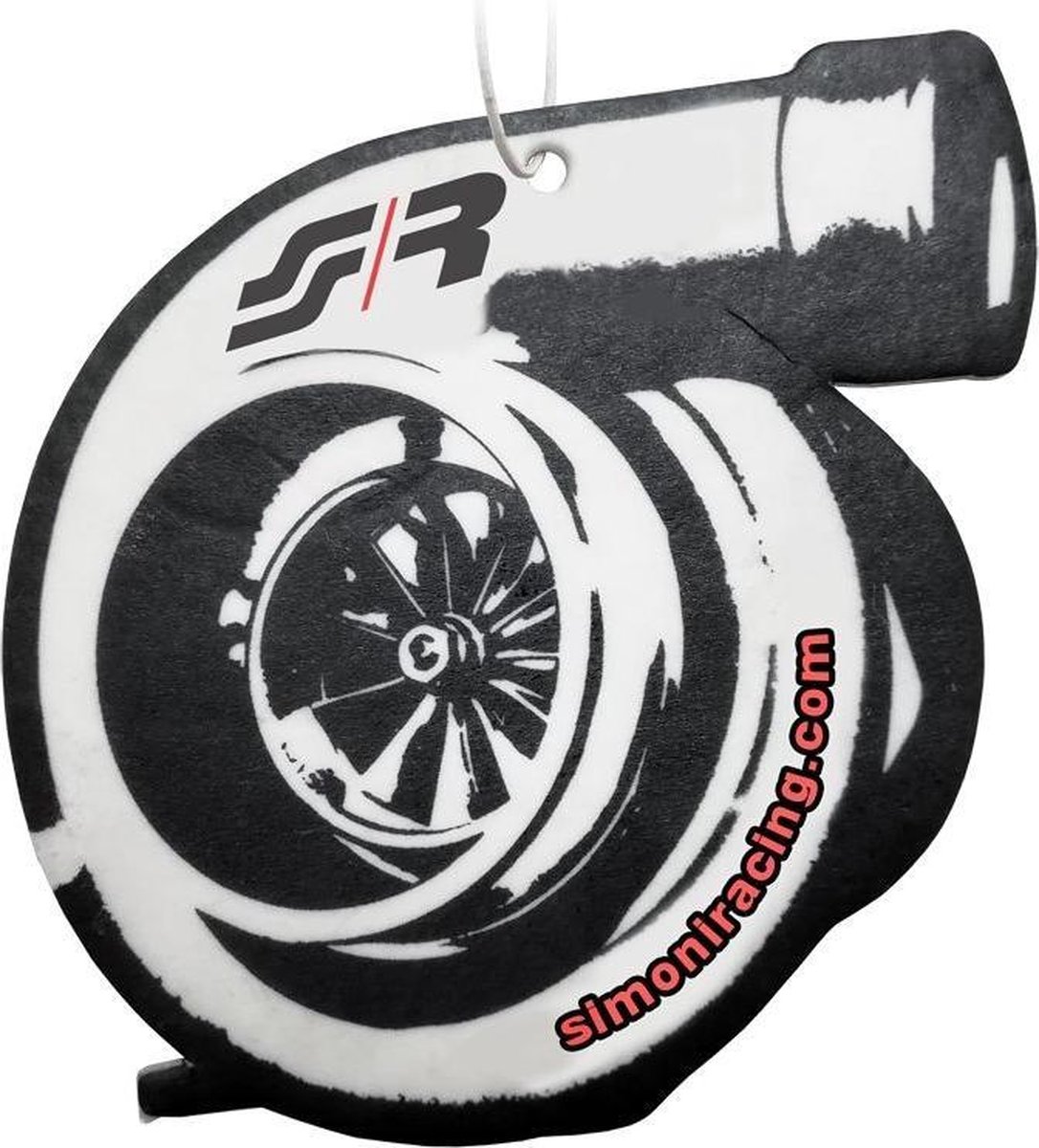 Goedkoopste Simoni Racing Luchtverfrisser Turbo 9 X 8 Cm Denneboom Zwart/wit