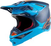 Alpinestars Crosshelm Supertech S-M10 Meta Black/Aqua/Fluor Orange-XL