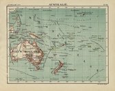 Historische kaart van Australië uit 1882 door Jacob Kuyper