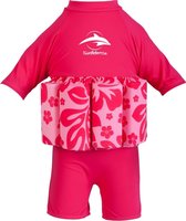 Konfidence – Drijfpakje kind – Zwempak met drijvers voor kinderen van ca. 2-3 jr en 16-20 kg – Hibiscus - Roze