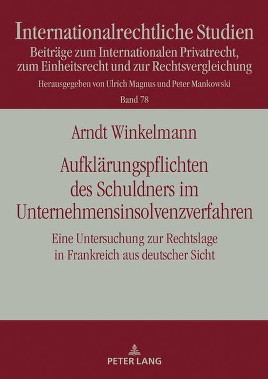 Internationalrechtliche Studien 78 - Aufklaerungspflichten d ... - cover