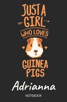 Just A Girl Who Loves Guinea Pigs - Adrianna - Notebook