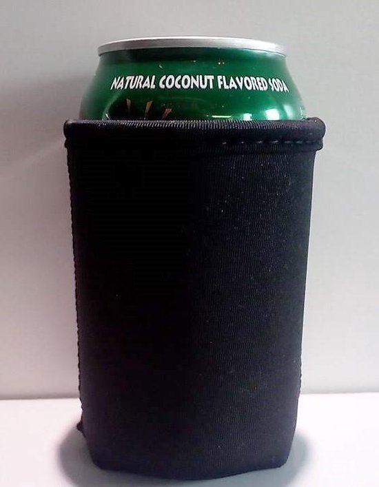 6 st. bier - frisdrank blik koelhoud hoesje in Zwart |bierblik hoesjes - Festival - Vakantie - Strand - Carnaval van Olimpische. — afbeelding 2