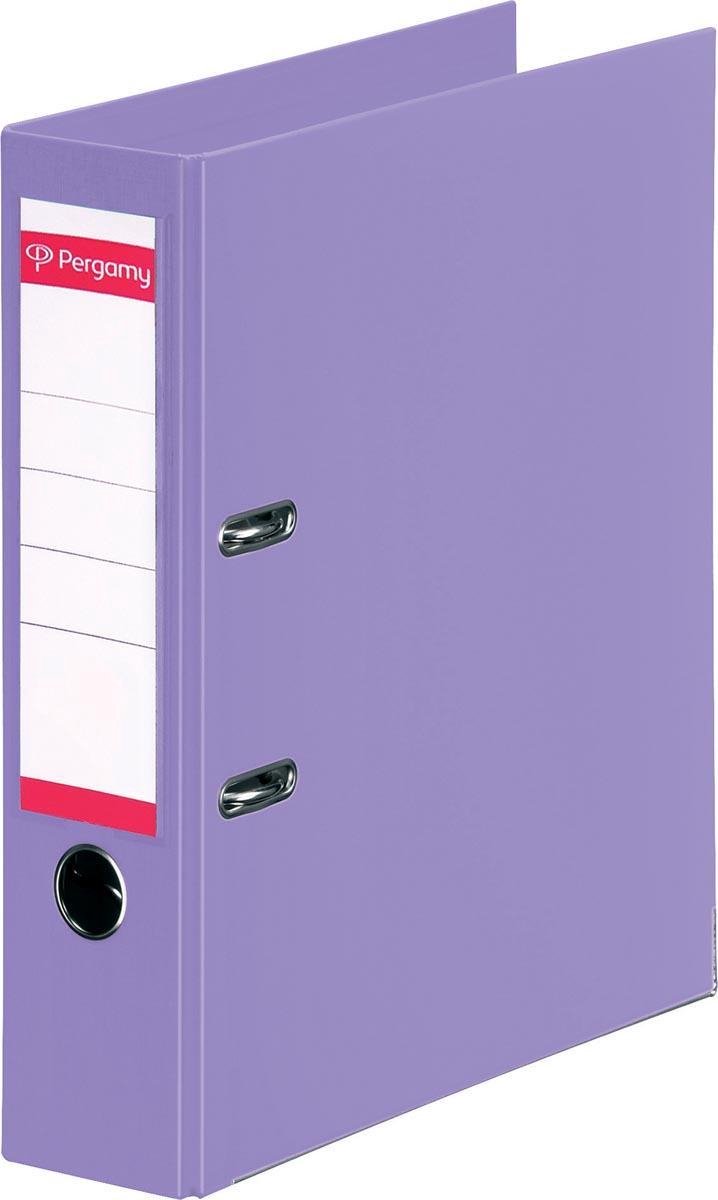 Pergamy ordner, voor ft A4, volledig uit PP, rug van 8 cm, violet - Pergamy
