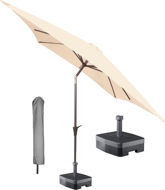 Kopu® vierkante parasol Altea 230x230 cm met hoes en voet - Natural |  bol.com