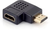 Equip Adapter HDMI > HDMI 90 plat gehoekt S/B zwart plastic zak