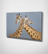 Giraffes Close Up Canvas | 70x100 cm