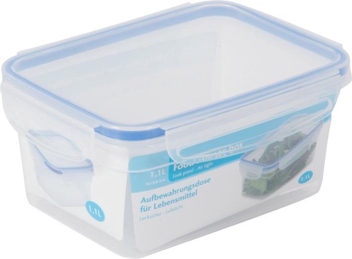 zegevierend schijf wang Voedsel bewaardoos 1 liter plastic ( set van 2 stuks ) | bol.com