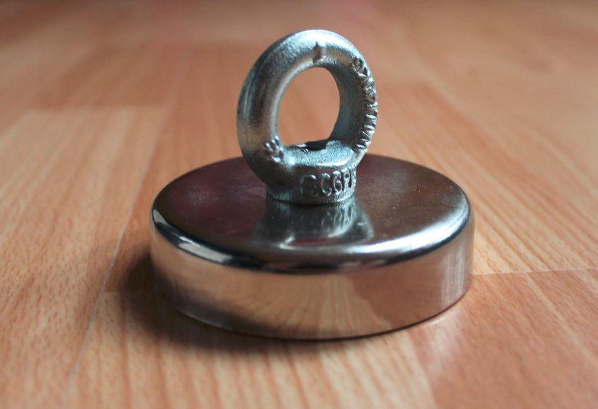 Neodymium Vismagneet 175 kg trekkracht | Leuk werpgewicht | Stootvast! | Nu tijdelijk met gratis touw | Sterke magneetvissen magneet, geschikt voor jong en oud!