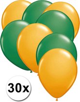 Ballonnen Oranje & Groen 30 stuks 27 cm