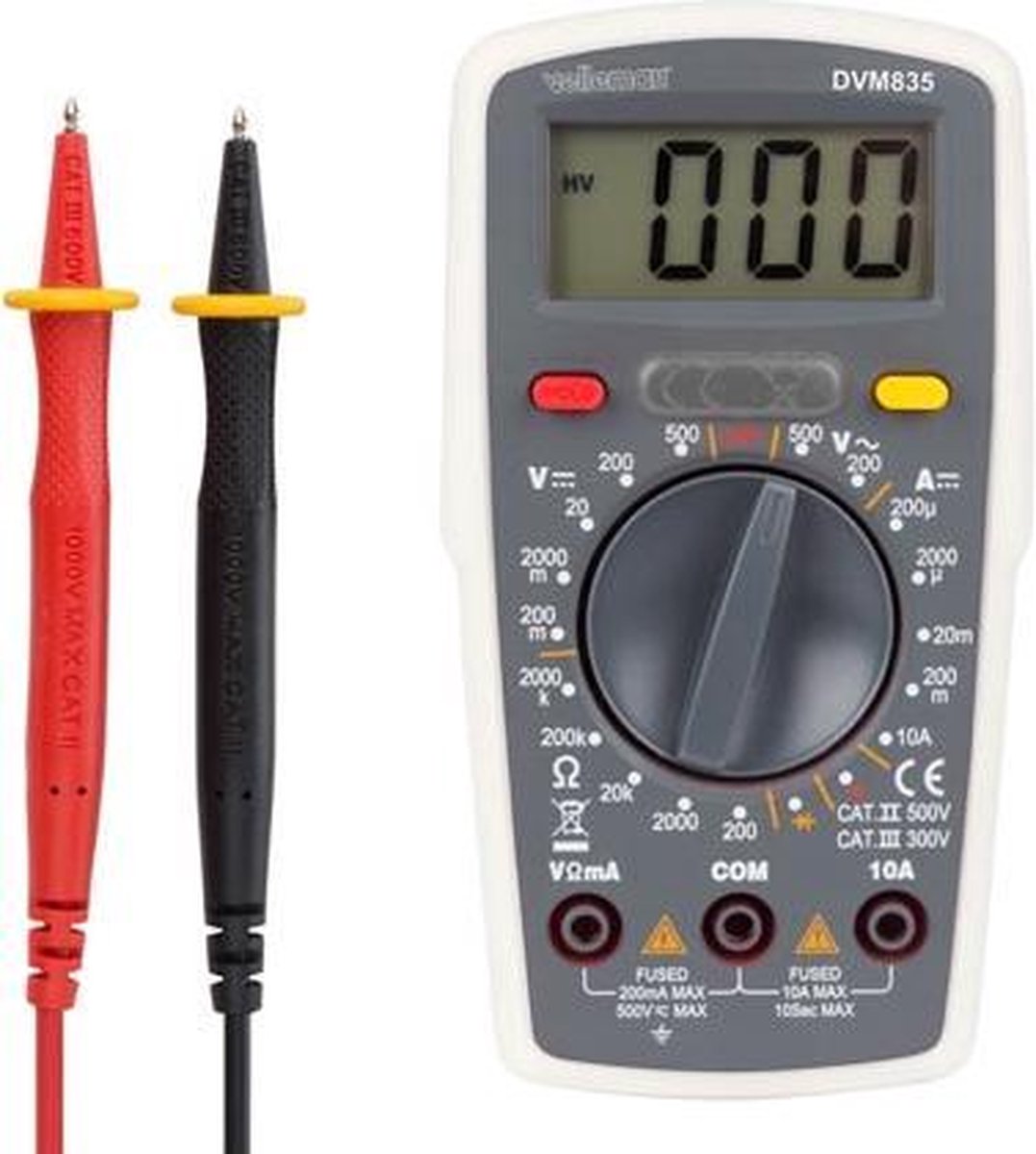 Digitale Multimeter Cat. II 500 V / Cat. III 300 V 10 A