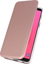 Slim Folio Case - Book Case Telefoonhoesje - Folio Flip Hoesje - Geschikt voor Samsung Galaxy J6 Plus - Roze
