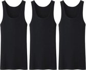 3 stuks Bonanza hemd - King size - 100% Katoen - Zwart - Maat 4XL/5XL